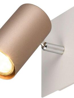 TRIO Leuchten Deckenstrahler MARLEY, GU10 Deckenspot 1-flammig, exkl 1x GU10 max 25W, Wandspot, Leuchtmittel wechselbar, warmweiß - kaltweiß, flexibel verstellbarer Spot für Wand oder Decke, in coffee + warm grey