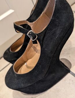 Extravagante High Heels Plateau Sexy Samt schwarz Gr - Recklinghausen