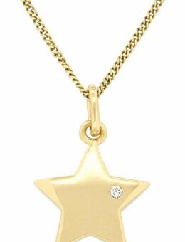 Firetti Kettenanhänger Schmuck Geschenk Gold 333 Halsschmuck Anhänger für Halskette Stern, mit Brillant