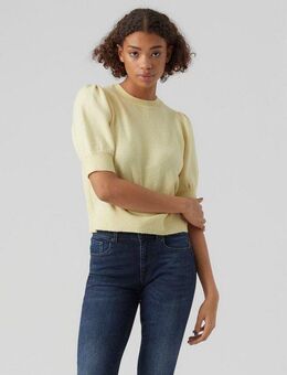 Vero Moda Strickpullover VMDOFFY 2/4 O-NECK PULLOVER GA NOOS mit leichten Puffärmeln