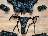 Neues dunkelblau schwarzes Dessous Unterwäsche Set Gr. S - Hamburg