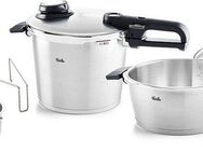 Fissler Schnellkochtopf Fissler Vitavit® premium Schnellkochtopf-Set, 5-teilig, Edelstahl 18/10 (5-tlg), Verriegelungsanzeige, Einstellbares Abdampfen, Einstellbare Kochstufen