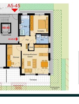 "Friedrichspark": Große Südterrasse mit 23 m², zwei Tageslichtbäder, 94 m² Privatgarten, KfW 55! - Villingen-Schwenningen