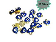 10 Stück Kleine Nazar Boncuk Herz Anhänger Für Halsketten Blaues Auge Evil Eye 12,90 €* - Villingen-Schwenningen