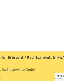 Fachanwalt für Erbrecht / Rechtsanwalt (w/m/d) - Tettnang