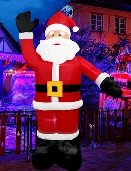 Weihnachtsdekoration - Aufblasbarer Weihnachtsmann mit LED-Beleuchtung – 2,40m für Garten und Außenbereich - Wuppertal