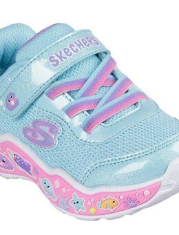 Skechers PLAY SCENE-FUN SQUAD Lauflernschuh, Sneaker mit bunten Motiven verziert, Größenschablone zum Download