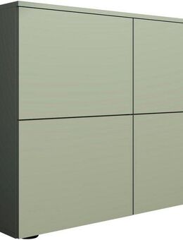 borchardt Möbel Kommode Rova, Breite 93 cm, 4-türig, Kommode mit viel Stauraum, salbeifarben
