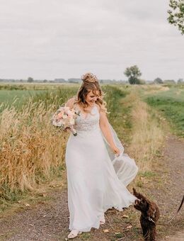 Boho Hochzeitskleid von Modeca in Größe 44 - Lübbecke