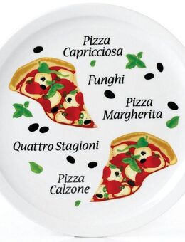 van Well Pizzateller Margherita, (6 St), Porzellan, spülmaschinen- und mikrowellengeeignet, Ø 30 cm