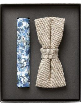 VENTI Fliege VENTI Set aus Fliege und Einstecktuch gemustert