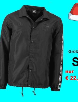 NEUE UMBRO FC Schalke Herren Übergangs-Jacke Größe S mit Kent-Kragen schwarz NEU - Borken