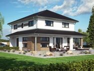 Bezugsfertige, attraktive Walmdach-Villa im Toskana-Haus Stil (Chicago) (wie Abb.) incl. Grundstück zzgl. NK - Obermeitingen