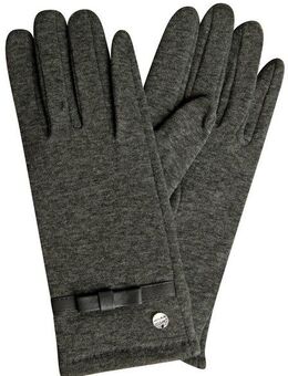 Capelli New York Strickhandschuhe (1 Paar) mit Zierschleife, Metall-Logo, Feinstrick