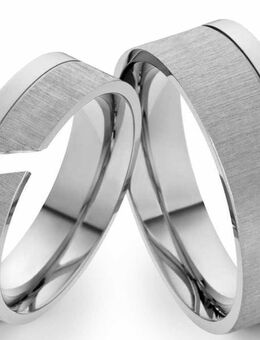 Titanringe 6mm oder 8mm breit T008 mit Zirkonia - Aholming