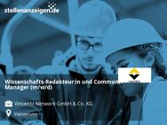 Wissenschafts-Redakteur:in und Community Manager (m/w/d) - Hannover