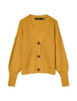 Vero Moda Strickjacke VMLEA LS V-NECK CUFF CARDIGAN NOOS Rippstrick