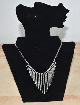 Brautschmuck Kette mit kleine Strasssteinen. Länge 48,5 cm. - Herne