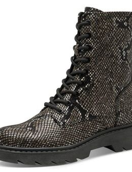 Tamaris Schnürstiefelette, Blockabsatz, Schnürboots im trendigen Snake-Look