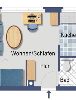 Kapitalanlage! modernes 1-Zi-Apartment, vermietet, gute Rendite, Wöhrder See / Innenstadtnähe - Nürnberg