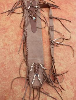 Neue Flötentasche Leder – Länge ca. 66/63 cm Farbe: Braun - 019 - Schiltach