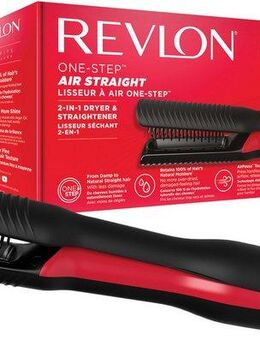 Revlon Heißluft-Haarglätter ONE-STEP™ Air Straight. 2-IN-1-TROCKNER UND LUFTGLÄTTER - RVDR5330E Keramik-Turmalin mit Arganöl-Infusion, Trocknen und Glätten mit warmer Luft, ohne extreme Hitze