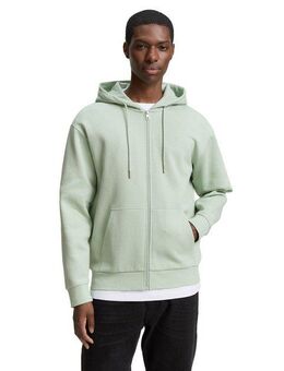 TOM TAILOR Denim Kapuzensweatjacke mit Logostickerei