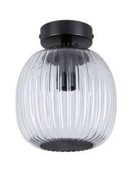 Paulmann Deckenleuchte Ruya IP44 E14 230V max. 20W Glas, Schwarz matt, ohne Leuchtmittel