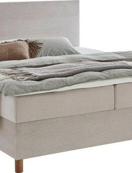 meise.möbel Boxbett Korsika, mit Bettkasten und Topper, Bezug aus einem Stoff- und Cordmix