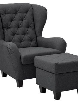 Home affaire Ohrensessel Alexandra, incl. Hocker, mit Steppung, in vielen Farben