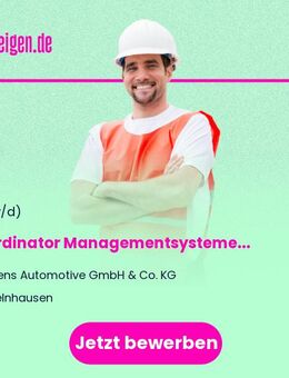 Koordinator Managementsysteme (m/w/d) - Gelnhausen