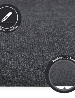 Andiamo Teppichboden Milo, Nadelfilz, Made in Belgium, rechteckig, Höhe: 2,5 mm, Uni Farben, Breite 100 cm oder 200 cm, Wohnzimmer, strapazierfähig