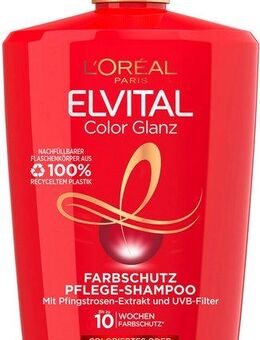 L'ORÉAL PARIS Haarshampoo Elvital Shampoo Color Glanz, Mit Farbschutz für längere Leuchtkraft, mit UVA-/UVB-Filter.