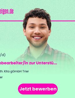 Sachbearbeiter/in zur Unterstützung des Nachhaltigkeitsmanagements (w/m/d) - Trier