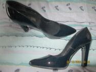 Edle Madeleine Spain Leder Pumps Lack blau Gr. 38 - wie NEU - Rottendorf