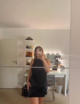 Schwarzes Kleid mit Leder Element - Berlin Reinickendorf