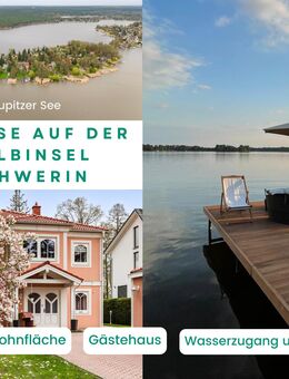Einzigartige Aussichten von der Halbinsel Schwerin - Villa mit Bootsanleger am Teupitzer See - Schwerin (Brandenburg)