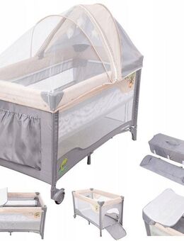 Kinder Reisebett System 68 x 128 cm Wickeltisch Moskitonetz höhenverstellbar - Wuppertal