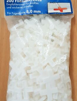 Faust Fliesenkreuze 8 mm, 200 Stück Packung-Kunststoff Weiß "NEU" - Verden (Aller)