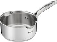 Tefal Topf-Set G719S7_K2323S74 Duetto+ Ice Force, Edelstahl (Set, 10-tlg., Kasserolle 16 cm, Töpfe mit Deckel 16/20/24 cm), rostfreier Edelstahl, Deckel m. Abgießfunktion, inkl. 3tlg. Messer-Set