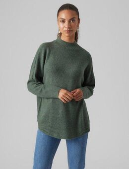 Vero Moda Strickpullover VMPLAZA LS HIGHNECK LONG PULLOVER GA BOO