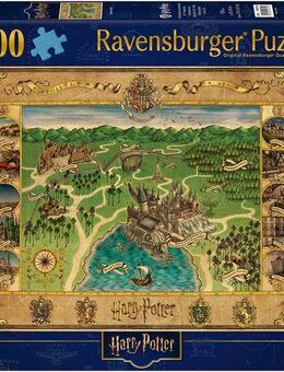 Ravensburger Puzzle Harry Potter Hogwarts Karte, 1500 Puzzleteile, Made in Germany