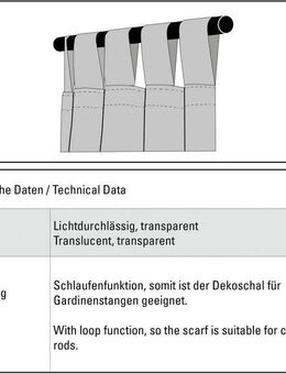 GARDINIA Vorhang Voile-Flock (1 St), Schlaufen, transparent, Stoff Voile-Flock