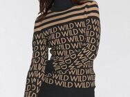 Melrose Rollkragenpullover mit Streifen und Wording