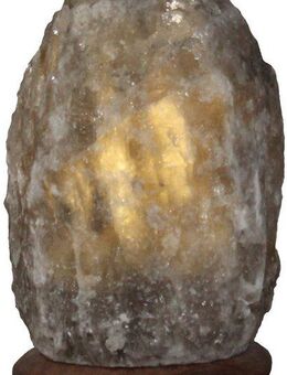HIMALAYA SALT DREAMS Salzkristall-Tischlampe Rock, Leuchtmittel wechselbar, Warmweiß, Handgefertigt - jeder Stein ein Unikat, H: ca.18 cm, ca. 2-3kg