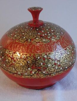 Dose Pappmaché Schatulle aus Indien Orient-Design Deko 5,- - Flensburg