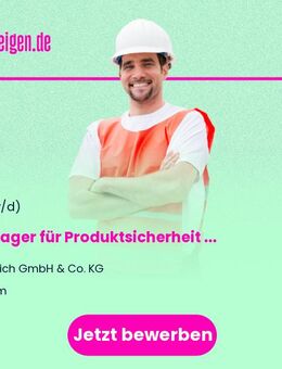 Manager für Produktsicherheit / Biokompatibilität (m/w/d) - Ulm