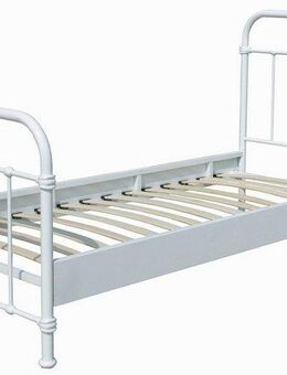 Vipack Einzelbett New York, Bettgestell Metall, pulverbeschichtet, in zeitlosem Design (H/T ca. 100x210cm, inkl. Lattenrost, sehr stabil gebaut), zwei Breiten und mehrere Farben zu Auswahl