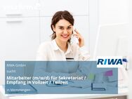 Mitarbeiter (m/w/d) für Sekretariat / Empfang in Vollzeit / Teilzeit - Memmingen