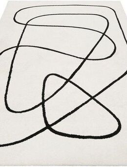 Esprit Teppich Artist, ESP-40102, rechteckig, Höhe: 13 mm, Kurzflor, geometrisch modern, schwarz weiss, Wohnzimmer, Schlafzimmer